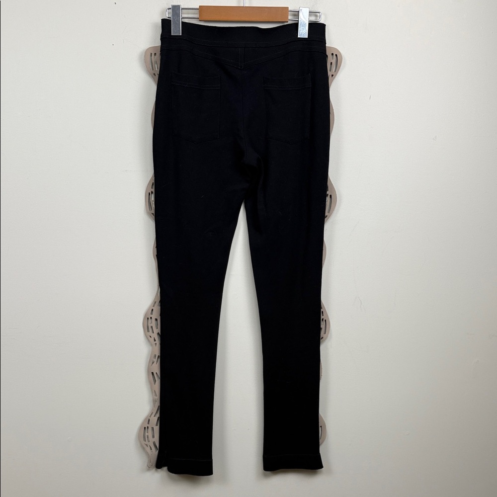 MARIE SAINT PIERRE 🇨🇦 black side zip pants with ruffle laser cut details small - Picture 8 of 14